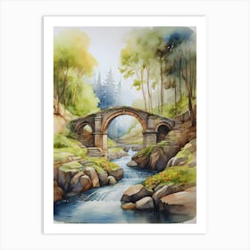 Bridge Over The Stream.5 Art Print