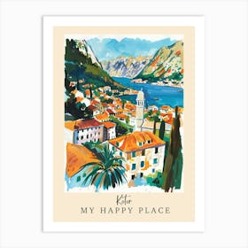 My Happy Place Kotor 3 Travel Poster Art Print