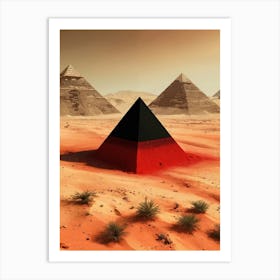 Piramide En El Desierto Rojinegra Art Print