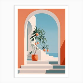 Amale0130 Plant In Stairway By Colorblock In The Style Of Folk A181467f 8177 459b 8fa6 B9176449e071 Art Print