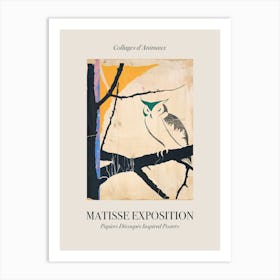 Owl 1 Matisse Inspired Exposition Animals Poster Art Print