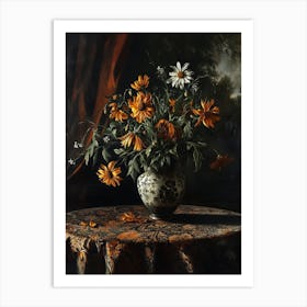 Baroque Floral Still Life Prairie Clover 1 Art Print