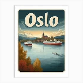 Aihrgdesign A Mid Century Modern Travel Poster For Oslo 1 Póster