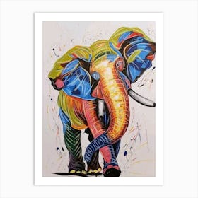 Abstract Elephant Painting Art Print