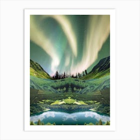 Emerald Aurora Art Print