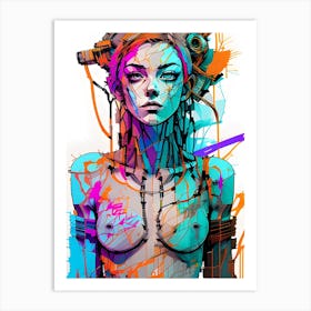 Abstract Topless Painting 5 Art Print