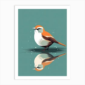 Bird In Reflection Art Print