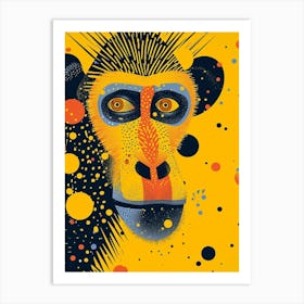 Yellow Baboon 4 Art Print