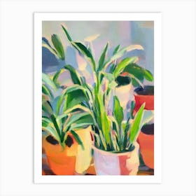 Aspidistra Impressionist Painting Art Print