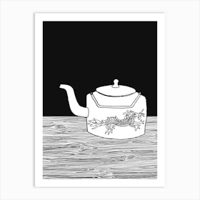 Dragon Teapot Art Print
