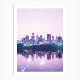 Sydney Skyline At Dusk Art Print