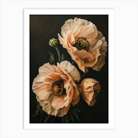 Omantic Beige Poppy 1 Art Print