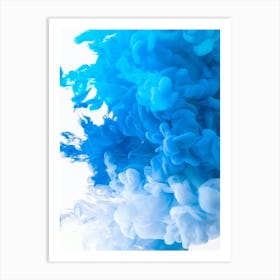 Blue Ink In The Air Art Print