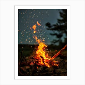 Fire Forest Art Print