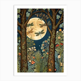 William Morris Dragonfly In The Forest 5 Art Print