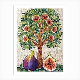 Mosaic Fig Tree 1 Art Print