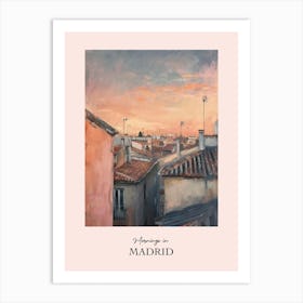 Mornings In Madrid Rooftops Morning Skyline 3 Art Print