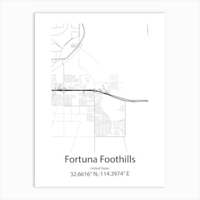 Fortuna,Spain Minimalist Map Art Print