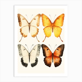 Watercolor Butterflies 1 Art Print