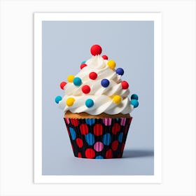 Realistic Photography Dotty Cupcake 2 Art Print