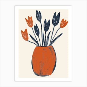 Tulips In A Vase 24 Art Print