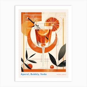 Art Deco Aperol Spirtz 2 Poster Poster