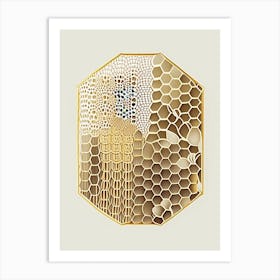 Honey Comb 1 William Morris Style Art Print