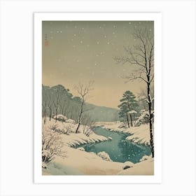 Winter Lake Landscape Affiche