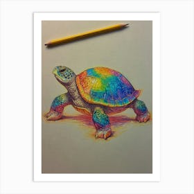 Rainbow Turtle Art Print