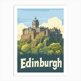 Aihrgdesign A Vintage Travel Poster Of Edinburgh Featuring Th B7c12807 Ca62 4e86 9336 2cf5b53b3bdc 0 Art Print