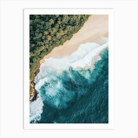 Aerial View Of A Tropical Beach 6 Art Print