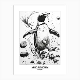 Penguin Playing Poster 5 Art Print