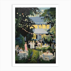 Evening Garden Party - expressionism 1 Art Print