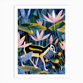 Deer In The Jungle 1 Art Print