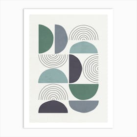 Abstract Geometric Shapes - TF01 Art Print