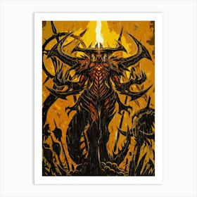 The Demon Diablo Videogame Art Print