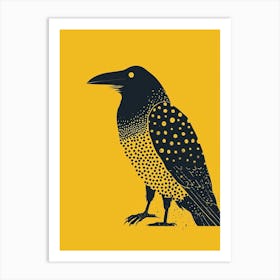 Yellow Raven Art Print