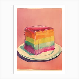 Rainbow Jelly Slice Vintage Advertisement Illustration 3 Art Print