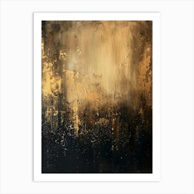 Abstract In Gold And Black Art Print