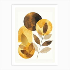 Golden Leaves 34 Art Print