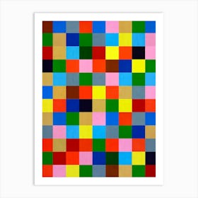 Colorful geometric shapes 3 Art Print