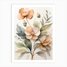 Watercolor Flowers 11 Art Print