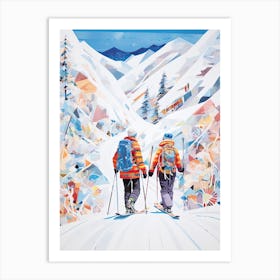 Taos Ski Valley   New Mexico Usa, Ski Resort Illustration 0 Art Print