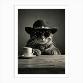 Cat In A Hat Art Print