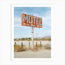 Faded Vintage Motel Sign 35mm Art Print