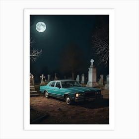Graveyard 90s Horror Game (16) Art Print