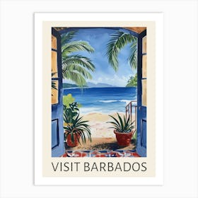 Visit Barbados Travel Poster Art Print