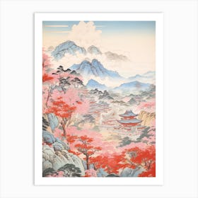 Shikoku Pilgrimage In Shikoku, Ukiyo E Drawing 1 Art Print