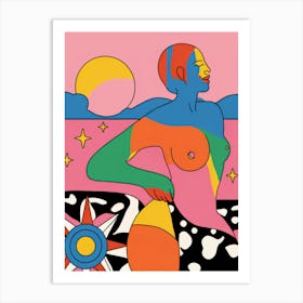 'Sunshine' Woman Nude Art Print