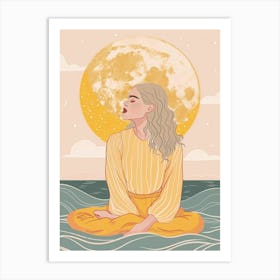 Meditating Woman 2 Art Print